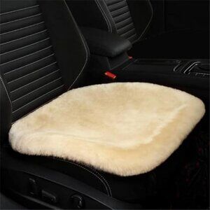 sheepskin car seat cushion cover soft plush non slip seat pad all season comfort